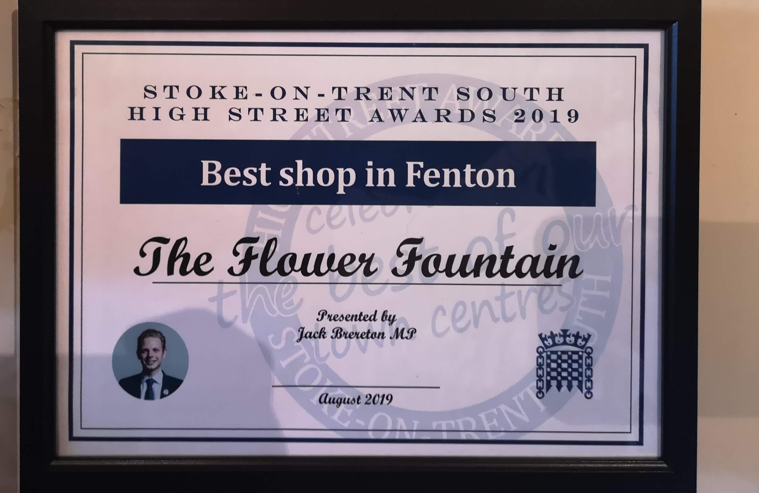 Best shop in Fenton - High Street Awards 2019 - The Flower Fountain
