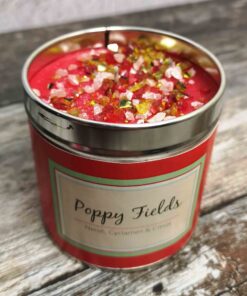 Poppy Fields - Seriously Scented Glitter Scented Candle - The Flower Fountain