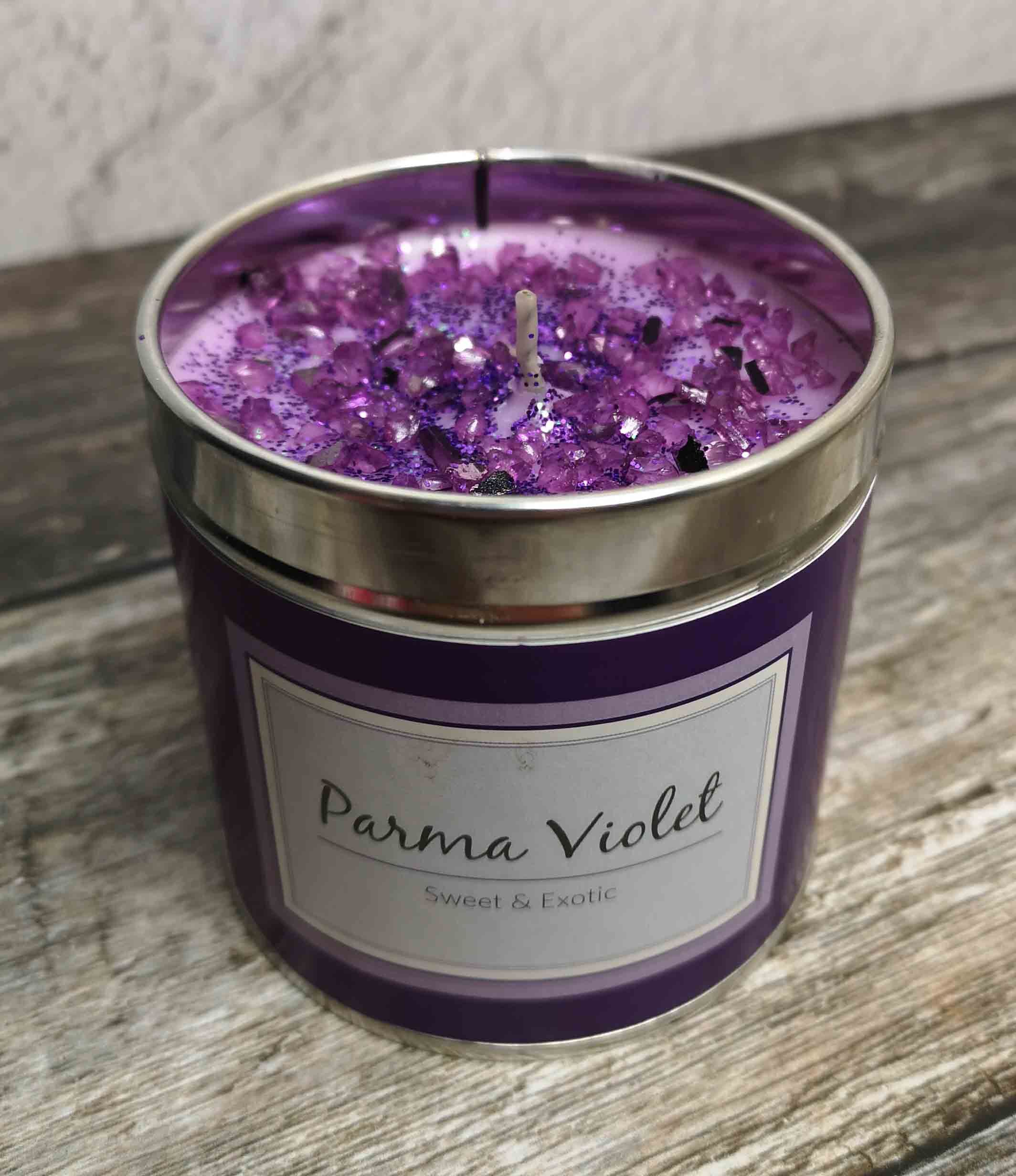 Parma Violet - Seriously Scented Glitter Scented Candle - The Flower Fountain