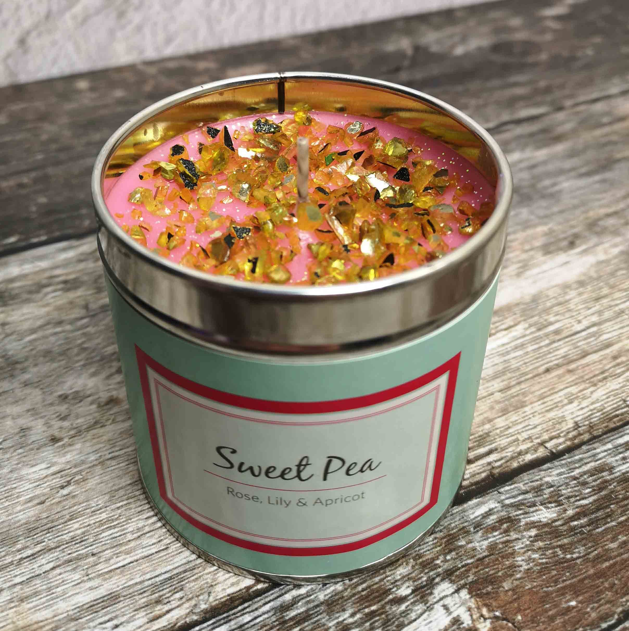 Sweet Pea - Seriously Scented Glitter Scented Candle - The Flower Fountain