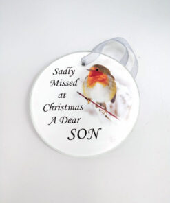 Son Robin Christmass Tree Memorial Hanger