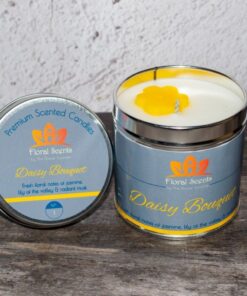 Daisy Bouquet Scented Candle in a Tin