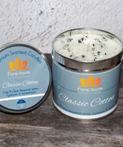 Classic Cotton Scented Candle in a Tin
