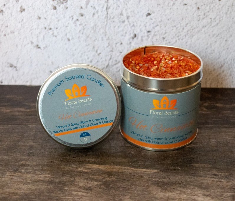 Hot Cinnamon Scented Candle in a Tin