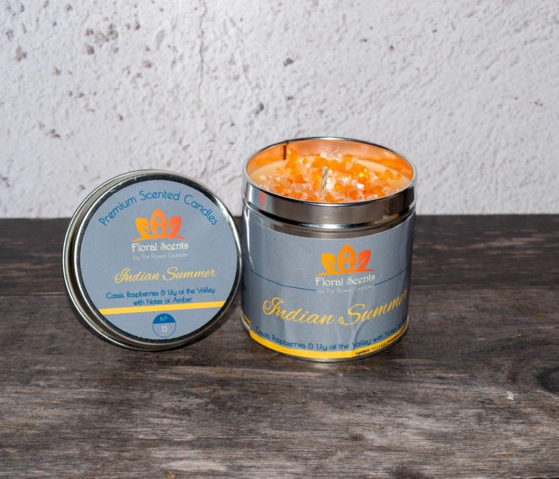 Indian Summer Scented Candle in a Tin