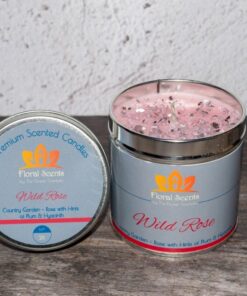Wild Rose Scented Candle in a Tin