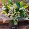 Flowers in white and green are always a great choice, for any occasion and will go with anything!