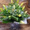 White oriental lilies and lush foliage flower bouquets are one of our all-time bestsellers, long-lasting and amazing fragrances, you cannot go wrong.