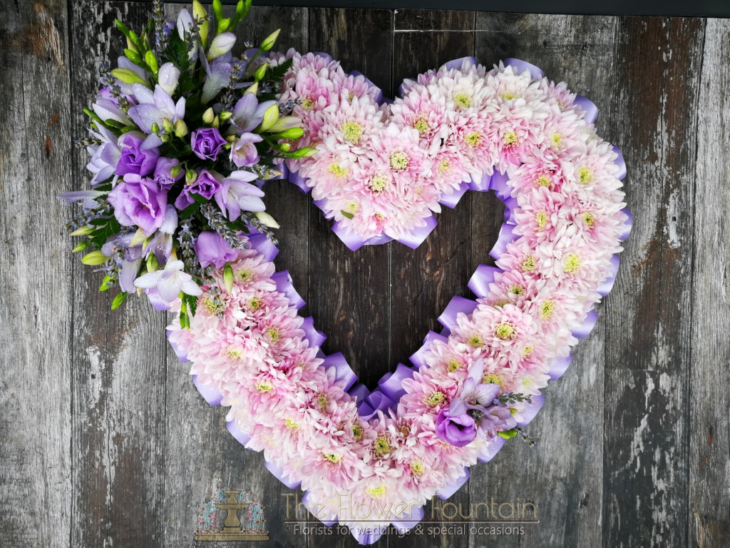 Funeral_Tributes-Pink-and-Lilac-Open-Heart