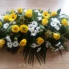 Yellow and White Double Ended Casket Spray - The Flower Fountain Florists Stoke on Trent