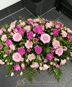 Pink Double Ended Casket Spray - The Flower Fountain Florists Stoke on Trent