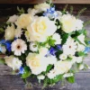 Blue and White Posy Funeral Tribute | The Flower Fountain | Funeral Flowers Stoke on Trent