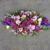 Lilac and Purple Cottage Garden Style Double Ended Casket Spray - The Flower Fountain Funeral Florists Stoke on Trent
