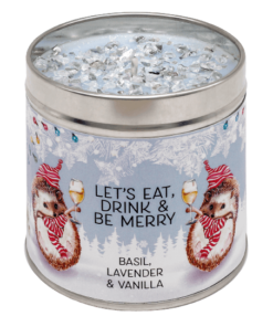 Spirit of Christmas Collection – Let’s Eat, Drink & Be Merry | Scented Candle with Basil, Lavender & Vanilla