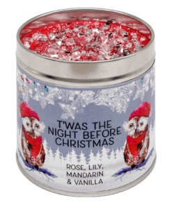 Spirit of Christmas Collection – T’was The Night Before Christmas | Scented Candle with Rose, Lily, Mandarin & Vanilla