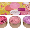 Blooming Lovely three lites candle gift set with peony, cherry blossom and lavender scents