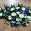 Funeral_Tributes - Blue-and-white-single-ended-spray
